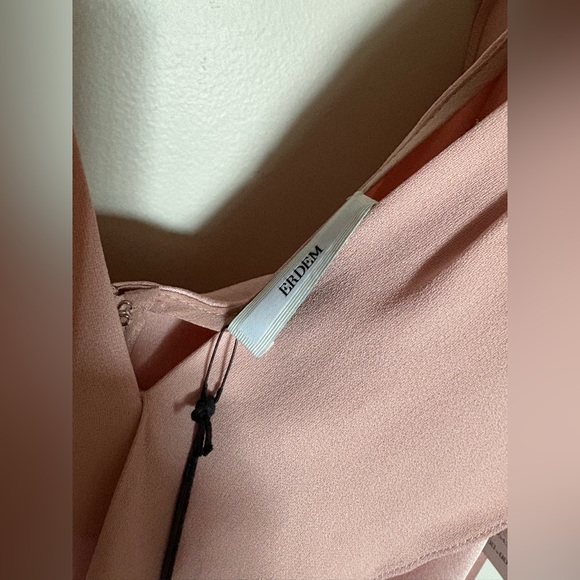 NWT-ERDEM Rose One Shoulder Dress 100 % silk value of 3700$ plus taxes - Picture 11 of 17